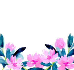 Obraz na płótnie Canvas flower pink frame