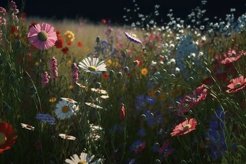 Fototapeta na wymiar Flowers in the meadow