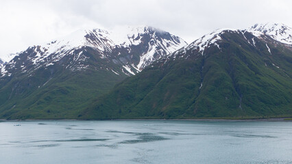 snowy mountain in nature. landscape of snowy mountain in nature. photo of mountain in nature.