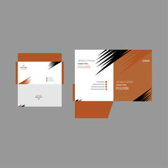 Stationary design. File folder design, Envelope design.