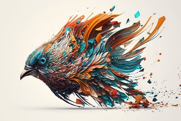 Fototapeta premium Experience the beauty of birds like never before with our stunning collection of bird artwork. Featuring various breeds and art styles, all generated by AI.