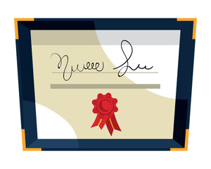 certificate graduation in frame