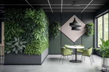 Modern eco office designs. Generative art