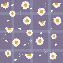 daisy flower vector illustration floral background daisy pattern 