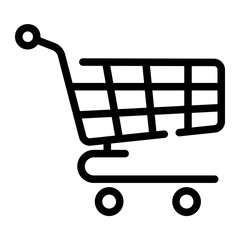 shopping cart line icon