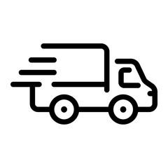 truck delivery line icon
