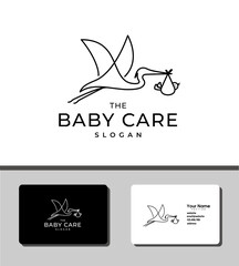 The logo of baby care