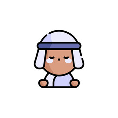 icon man pray Ramadan and Islamic Eid