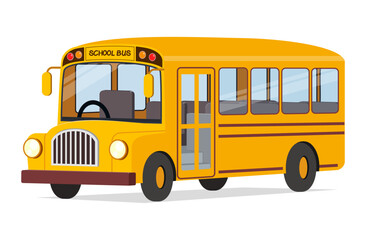 Fototapeta na wymiar yellow school bus with good quality and condition