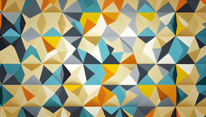 Obraz premium Generative AI, Symmetry in Motion: A Mesmerizing Geometric Pattern of Bold Shapes