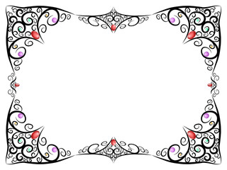 エレガントなフレーム　黒