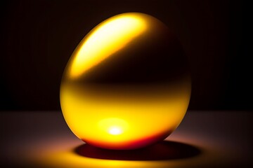 Rendering of The Perfect Golden Egg. Generative AI. 