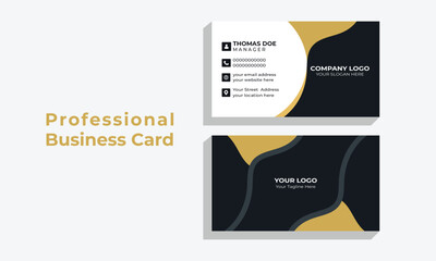 Modern Business Card - Creative and Clean Professional vector business card template for  personal user
