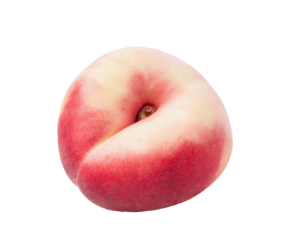  flat donut peaches on transparent png