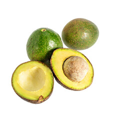 avocado fruit on white