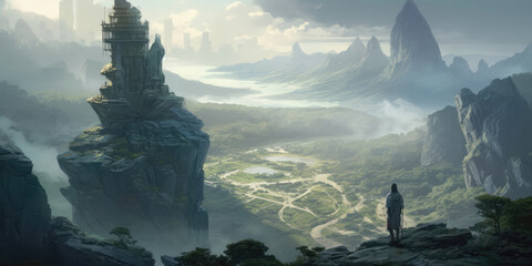 Magical Horizons, The Vast and Wondrous World of Fantasy Landscapes, Generated by AI