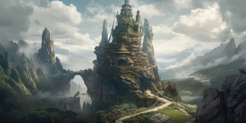 Magical Horizons, The Vast and Wondrous World of Fantasy Landscapes, Generated by AI