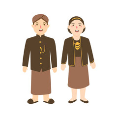 jawa tengah couple traditional dress