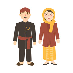 Fototapeta premium betawi traditional dress abang none
