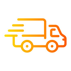 truck delivery gradient icon