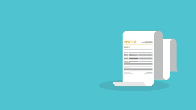 Invoice. Payment and invoicing document, business or financial operations.