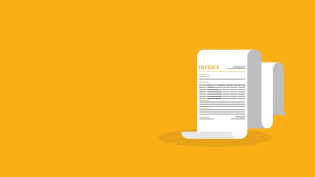 Invoice. Payment and invoicing document, business or financial operations.
