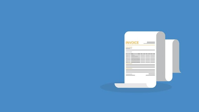 Invoice. Payment and invoicing document, business or financial operations.