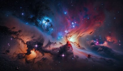 Beutiful deep space nebula made with generative ai