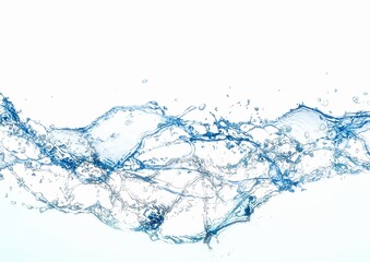 抽象的な青い波のイラスト