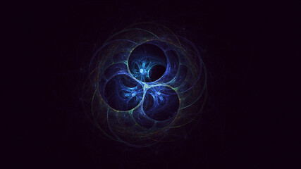 3D rendering abstract round light background