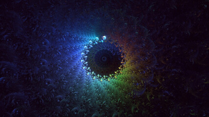 Obraz na płótnie Canvas 3D rendering abstract round light background
