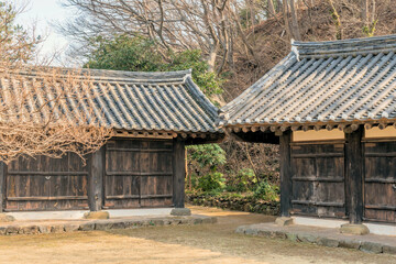 Fototapeta na wymiar Buildings from Joseon dynasty located at ancient ship building location