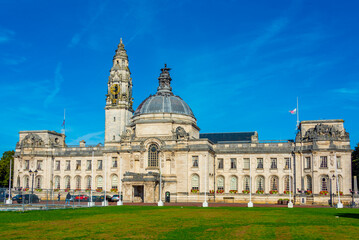 View of Cardiff City Hall in Wales