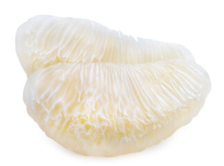 Pomelo Fruit with leaf or shaddock, Bali lemon, or Chinese grapefruit on Isolate white background with clipping path.