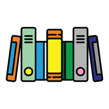 School folders icon. Outline school folders icon for web design isolated