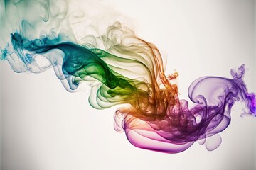 Fototapeta premium Colorful smoke, abstract background, wallpaper. Color bomb. Printable image. High quality. Generative AI