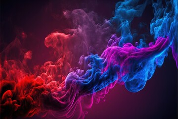 Colorful smoke, abstract background, wallpaper. Color bomb. Printable image. High quality. Generative AI