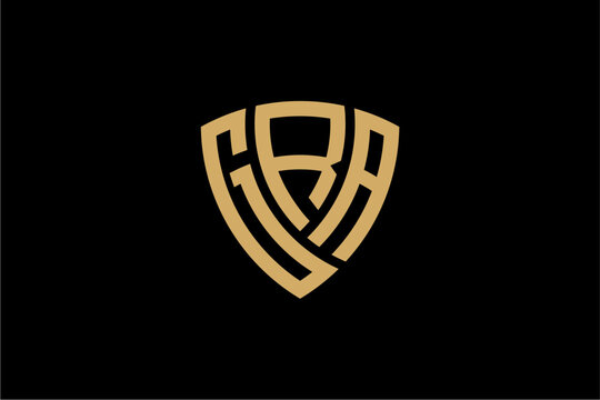 gra creative letter shield logo design vector icon illustration