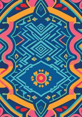 bstract geometric background design with neon Tosca color theme for various uses such as background, wallpaper, wall decoration, backdrop, ornament, cover, web design, template, book cover. Create a v