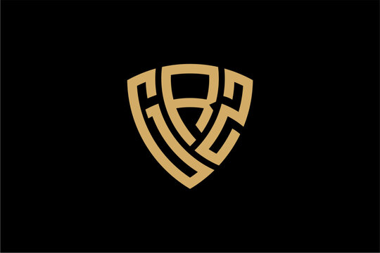 GRZ creative letter shield logo design vector ico
n illustration
