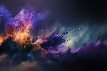 Obraz na płótnie Canvas Colorful smoke, abstract background, wallpaper. Color bomb. Printable image. High quality. Generative AI