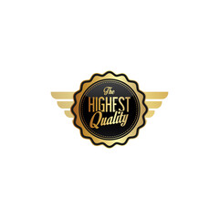 Highest Quality Golden Label Sign PNG image