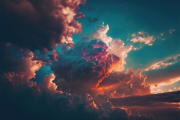 Colorful smoke, abstract background, wallpaper. Color bomb. Printable image. High quality. Generative AI