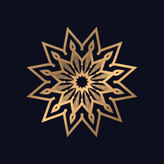 Luxury mandala design With ornamental background Vector
