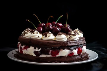 ﻿A cake with fruit on top - Generative AI