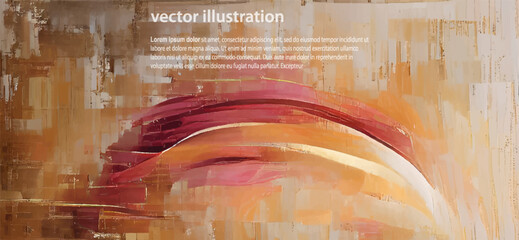 Beautiful illustration minimalist marble abstract painting. Horizontal banner.