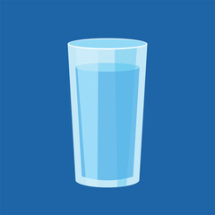 Glass of water icon. Flat illustration of glass of water vector icon for web