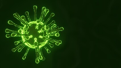 Coronavirus outbreak and coronaviruses influenza background as a pandemic medical health risk concept with disease cells. 3d-rendering