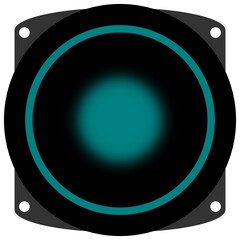 Black Color Subwoofer Speaker Illustration