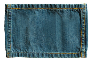 A piece of rectangular Denim cloth with stitch